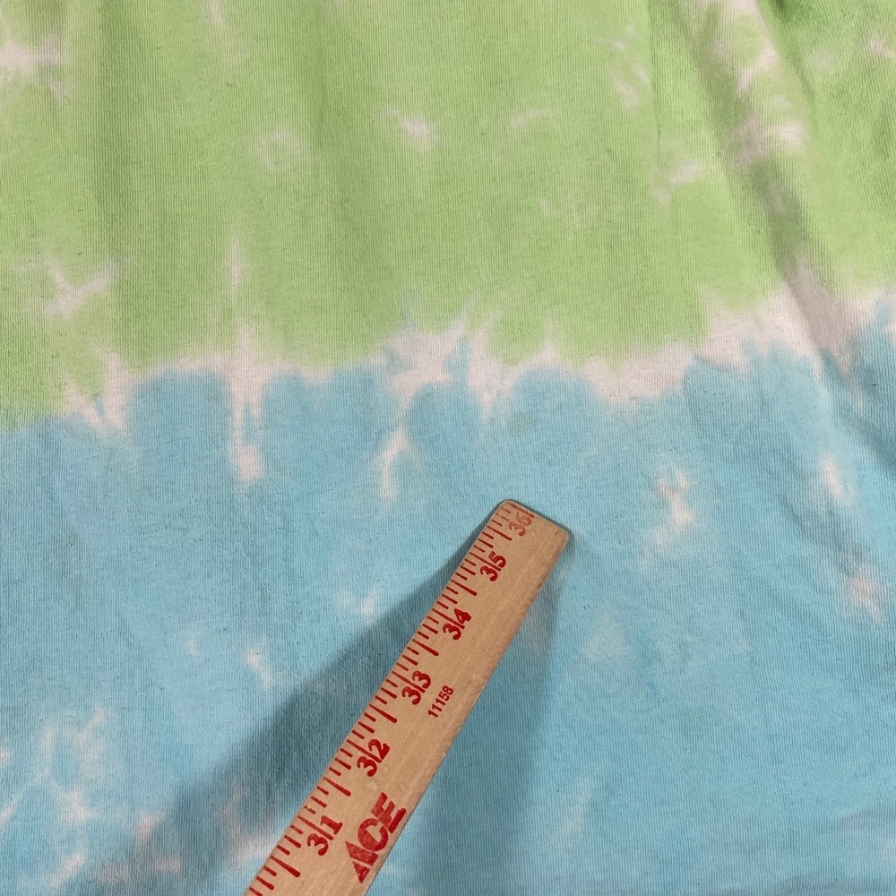 Woodstock Shirt Mens Large Rainbow Tie Dye Peace Music Love Liquid Blue Retro - Picture 8 of 12